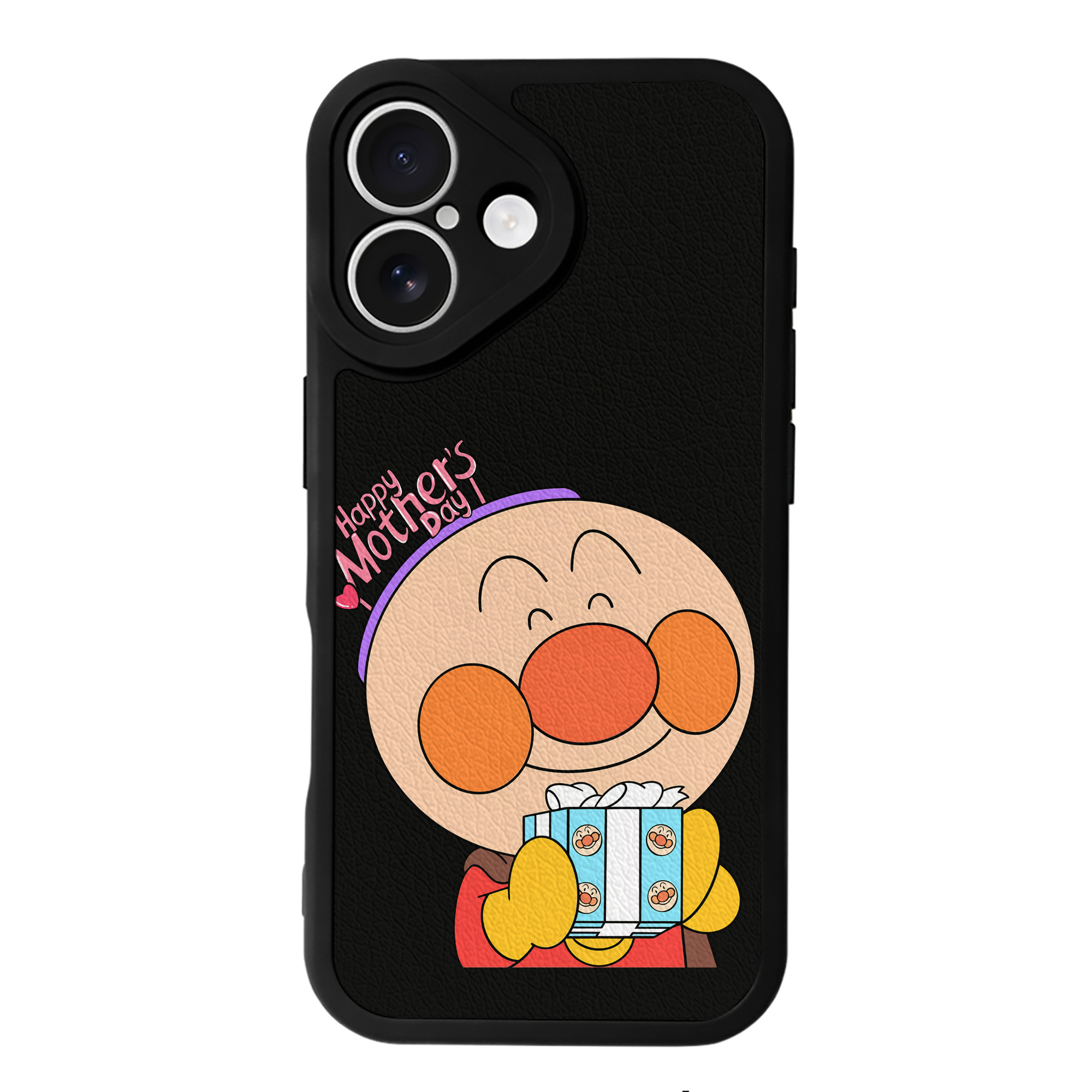 （画像用） アンパンマン Anpanman 【iPhone 16シリーズ対応】シリコンスマホケース（レザー調） 材質：シリコン